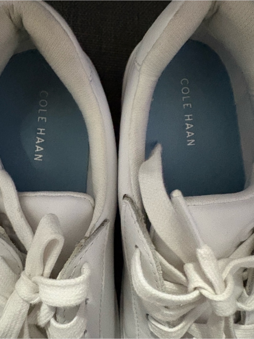 Cole Haan Women’s White Leather Sneakers Grand 360 Pre Owned Size 8 Lace Up - Picture 5 of 9